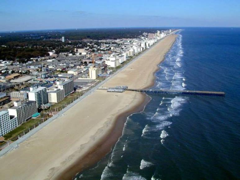 1. Virginia Beach. No importa lo que hagamos para frenar el calentamiento global, esta y otras ciudades costeras estadounidenses quedarán sumergidas por el crecimiento del nivel del mar, según un estudio divulgado esta semana.