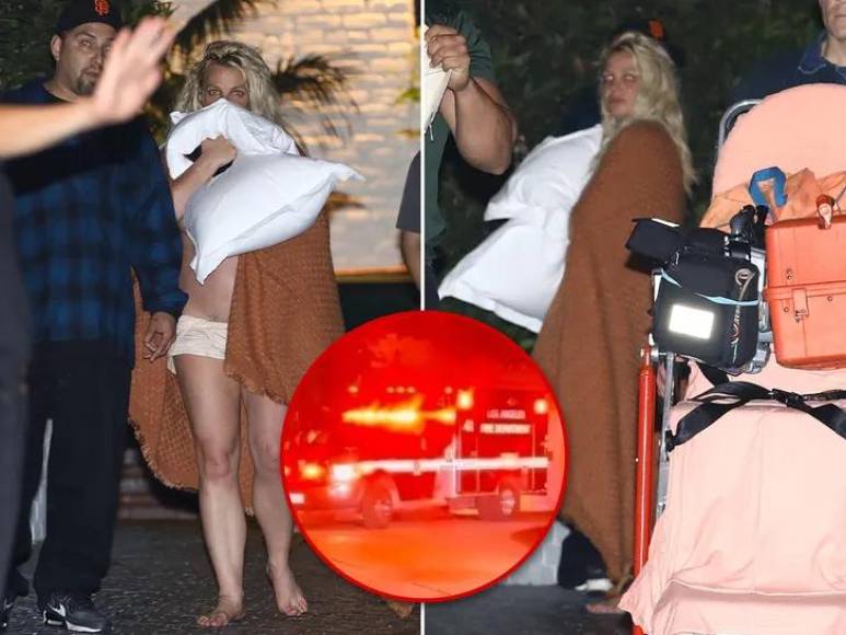 Los paramédicos llegaron alrededor de las 00:40 horas y se pusieron en contacto con Britney, que salía del hotel envuelta en una almohada y una manta.