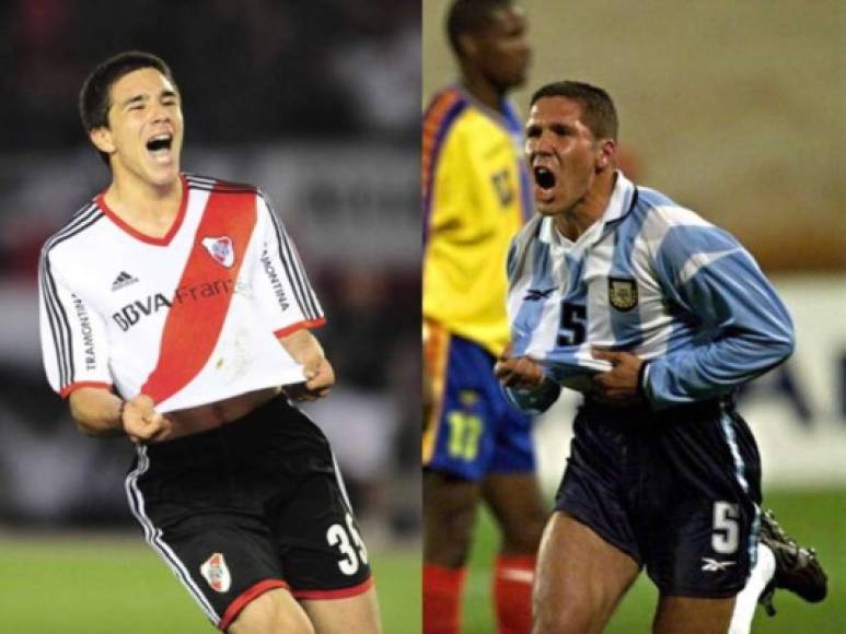 Giovanni Simeone. El otro hijo del 'Cholo' llegó a River Plate en en 2008, cuando su padre era DT del equipo. En 2011 firmó un contrato profesional y debutó el año 2013. A su vez, ha tenido participaciones en selecciones juveniles de Argentina.