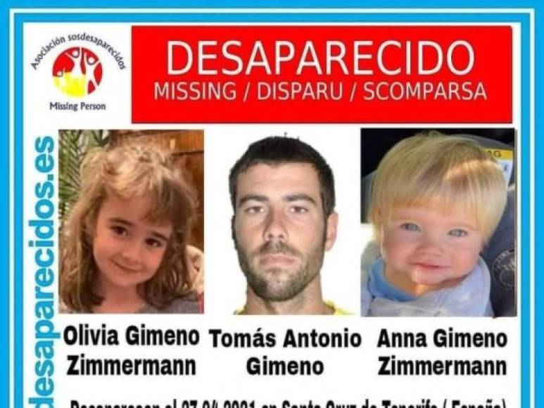 Olivia y Anna fueron dadas por desaparecidas a finales de abril en la isla del archipiélago atlántico de Canarias, luego de que su padre hiciera una última llamada 'con un tono de despedida' a la madre, de la que estaba separado.