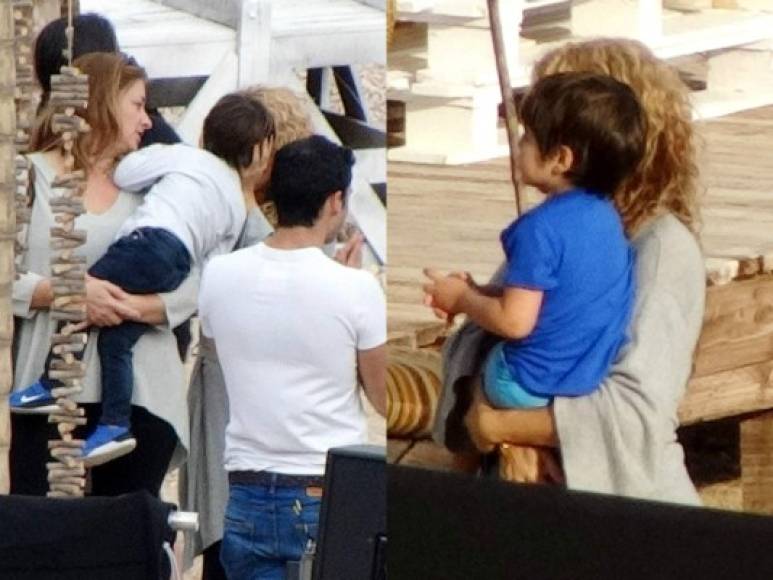 Shakira besa a su hijo mayor, Milan.