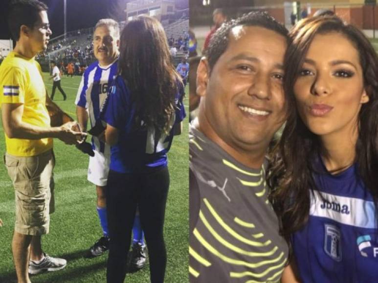 Nathalia Casco participó en encuentro de fútbol benéfico el pasado 25 de octubre Hialeah, Florida. En el partido se tomó fotos con Fernando Fiori y varios hondureños.