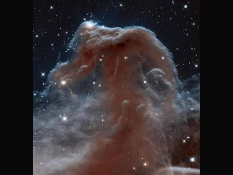 Nebulosa Cabeza de Caballo.<br/><br/>Barnard 33 o Nebulosa Cabeza de Caballo está situada a unos 1.500 años luz de distancia de la Tierra, cercana al cinturón de Orión. <br/><br/>Los rayos retroiluminados a lo largo de la cresta superior de la nebulosa de la cabeza de caballo están siendo iluminados por Sigma Orionis, un sistema de cinco estrellas jóvenes captadas por el telescopio espacial de Hubble.<br/>Mide aproximadamente 3,5 años luz de ancho y es una nebulosa oscura de absorción.
