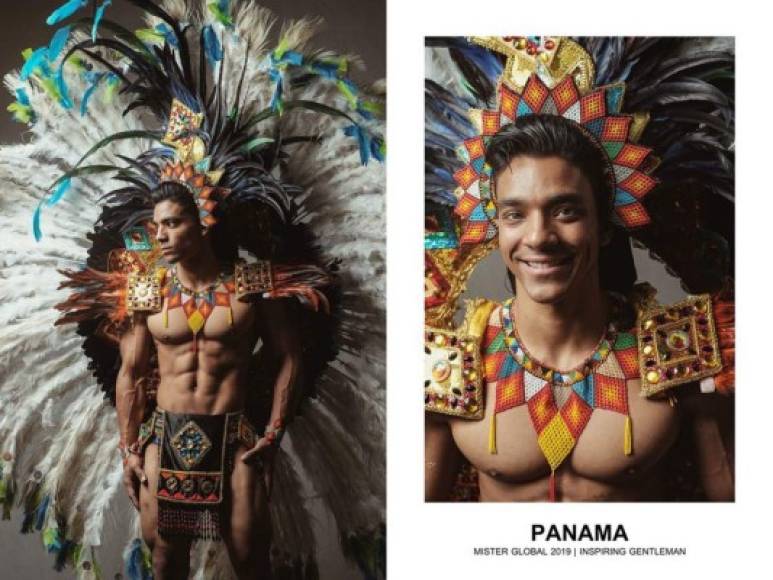 Kenny Guerra de Panamá lució uno de los trajes más llamativos de la competición. El modelo panameño se llevó el galardón al Mejor Traje de Baño.