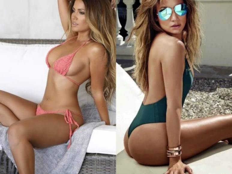 A Jessica le encanta posar con poca ropa en Instagram. En esta imagen se ve como imita a JLo.