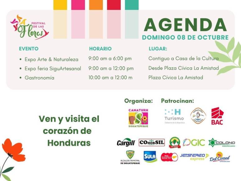 Siguatepeque inicia su Festival de las flores este 5 de octubre
