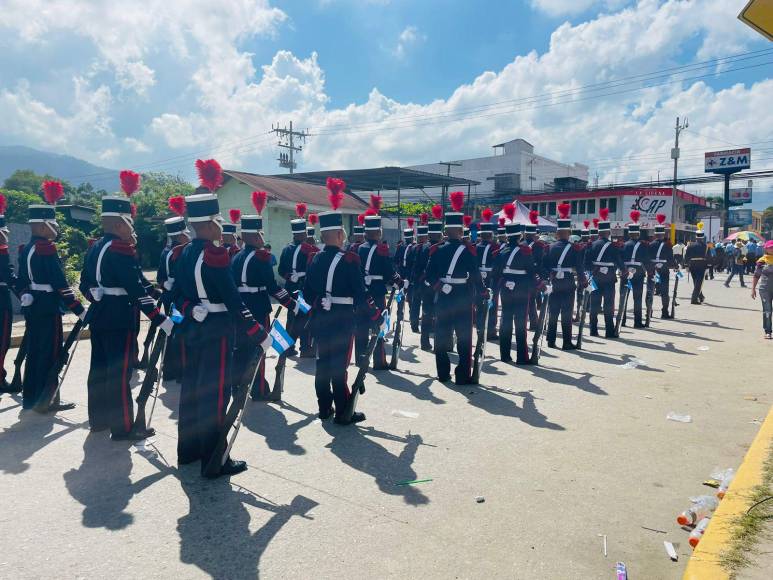 Desfile de los cadetes en El Progreso, Yoro. 