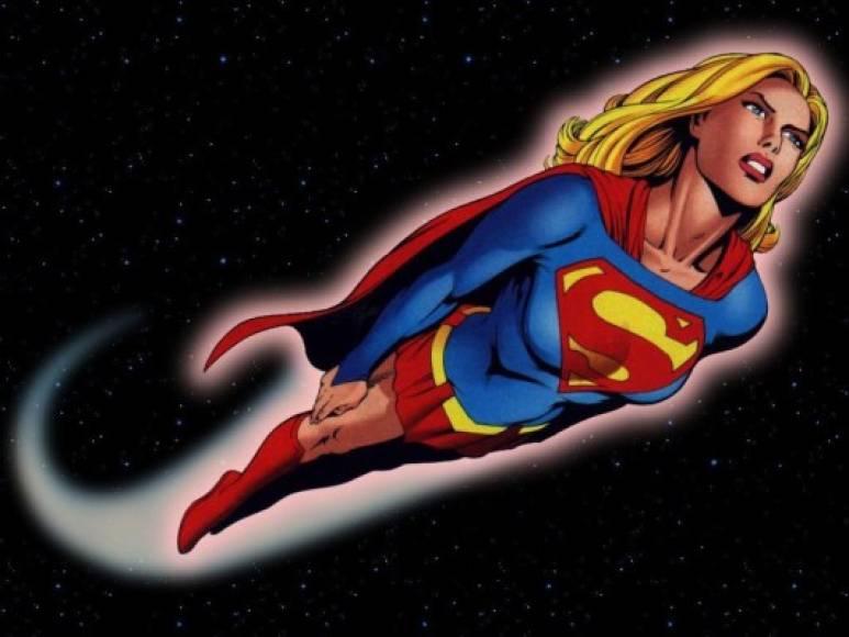 SUPERCHICA<br/>Identidad: Kara Zor-El<br/>Poderes/Habilidades: Son una réplica de los de Supermán, de quien es prima, por lo que posee la fuerza, velocidad, resistencia, visión de calor y demás poderes asociados al Hombre de Acero.<br/>