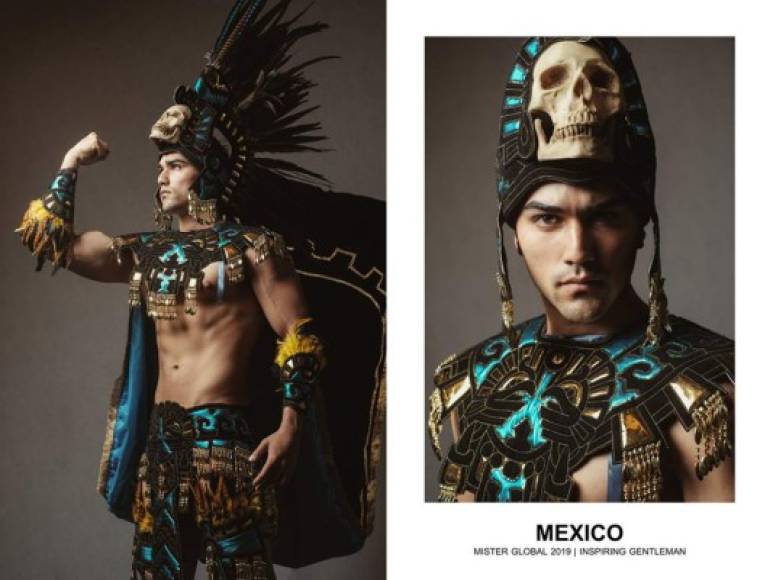 El mexicano, Manuel Duarte, se llevó una mención especial por su impresionante traje inspirado en los Aztecas.