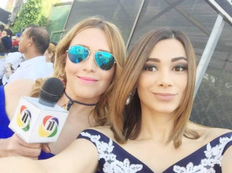 La bellas periodistas Alejandra Jiménez y Judith Bellino de Canal 11.