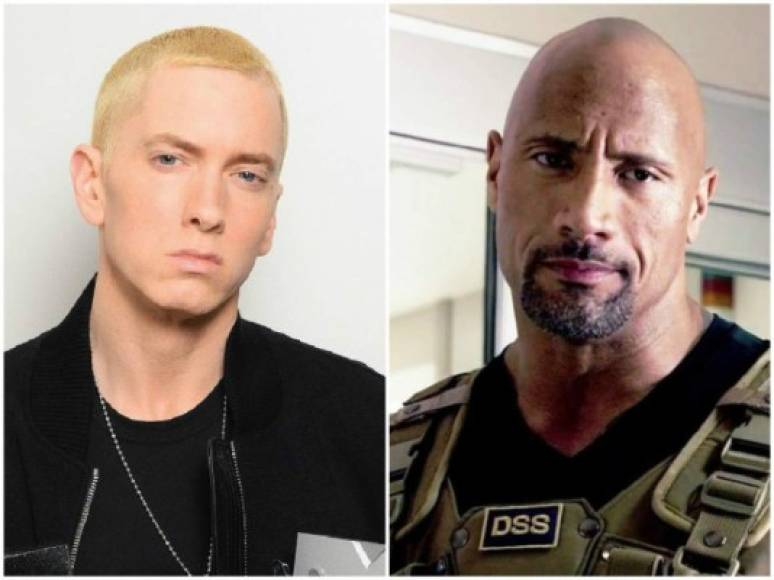 Eminem y Dwayne Johnson — 45 años