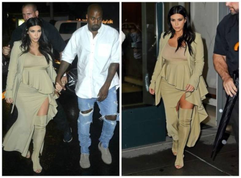 Kim en la mayoría de los eventos públicos estuvo acompañado por su esposo Kanye West.