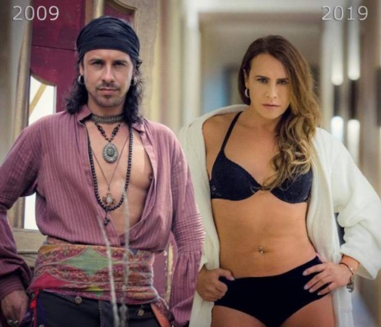 Karla Sofía Gascón:<br/><br/>El actor transexual, anteriormente conocido como Carlos Gascón, se jactó de su tremendo físico escribiendo: 'Se pueden esforzar lo que quieran que no me gana nadie al #10yearchallenge'.<br/>