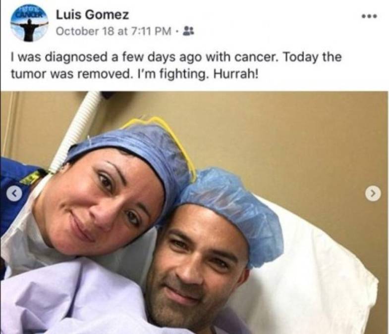 El 18 de octubre de 2017 Luis se sometió a una cirugía para extirpar el tumor canceroso.<br/>