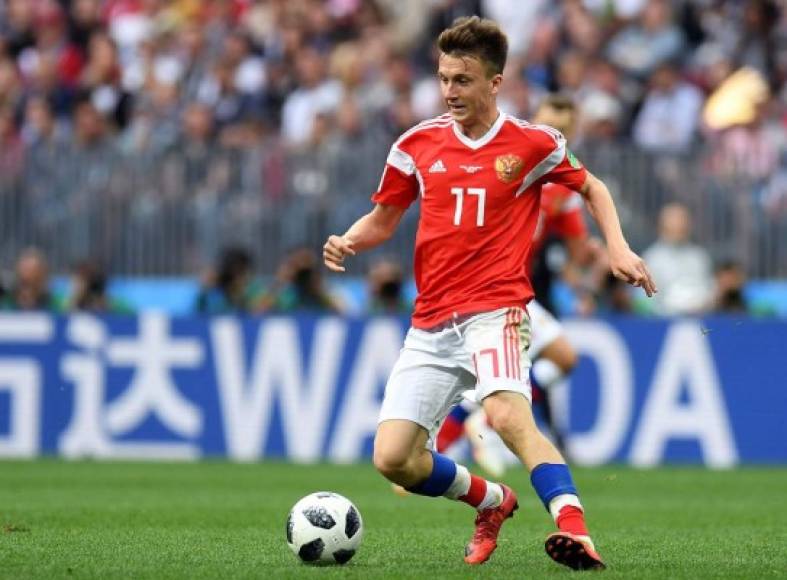 Aleksandr Golovin: El jugador ruso ha destacado en el presente Mundial y debido a sus grandes actuaciones, suena en clubes como la Juve y Chelsea.