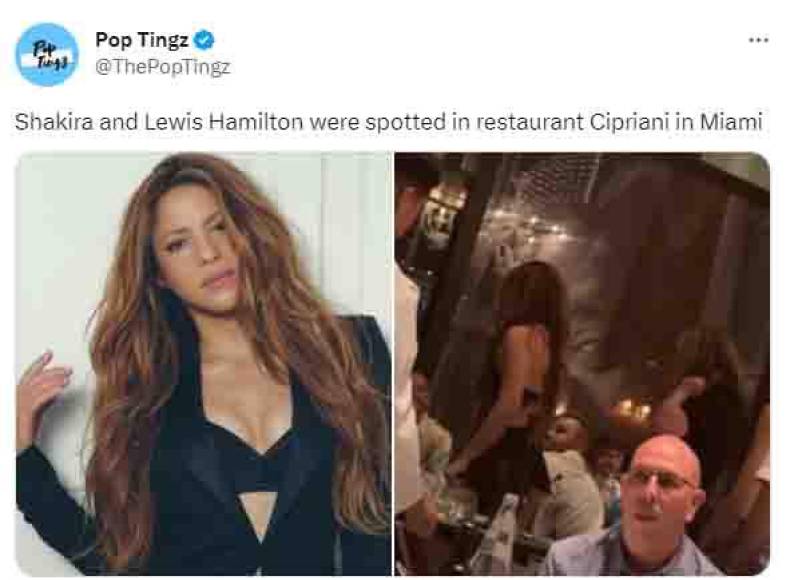 Horas más tarde de finalizar la competición las cámaras captaban a la cantante colombiana con el piloto en un restaurante de la ciudad.