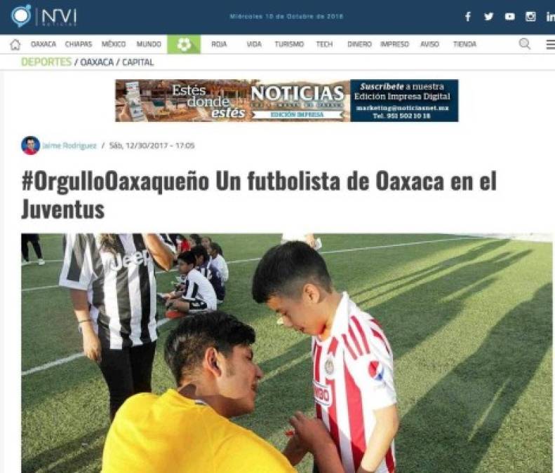 Su natal estado Oaxaca fue el primero en caer en la trampa pues algunos medios locales publicaron entrevistas con el supuesto jugador, donde contaba su historia de éxito.