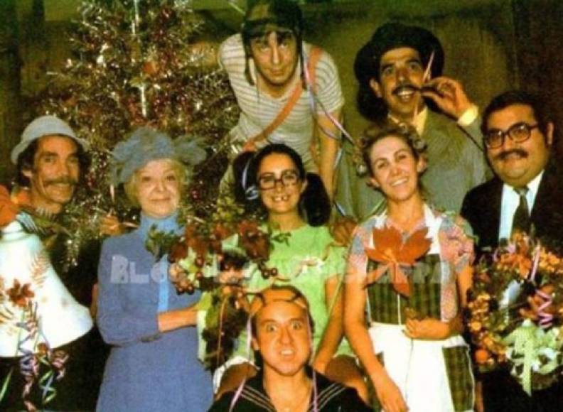 Una foto del recuerdo de uno de los capítulos navideños de 'El Chavo del 8'.