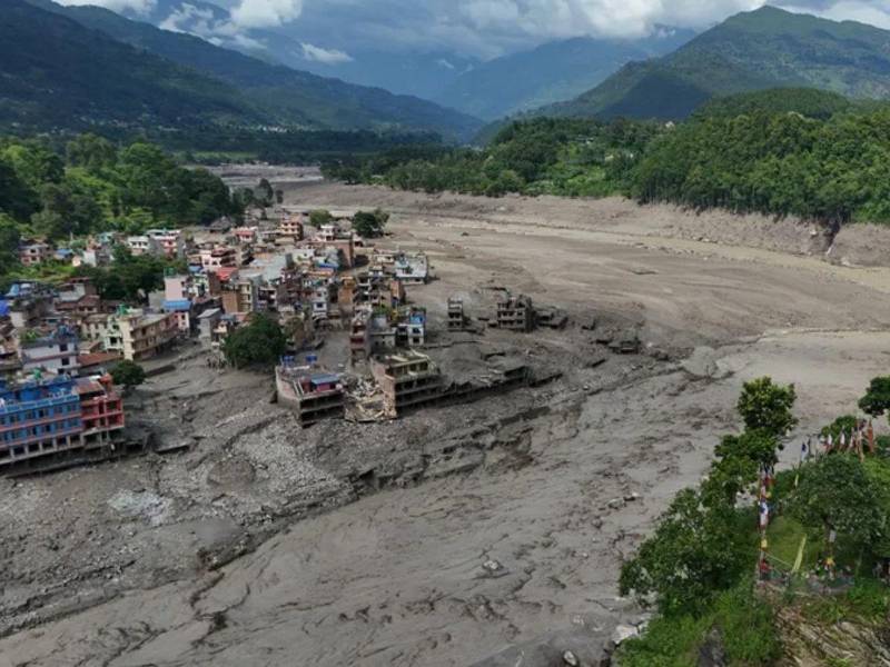 Las inundaciones causaron graves daños en varias zonas de Nepal.
