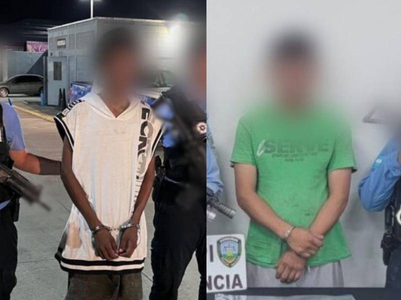 Las autoridades capturaron a dos hombres en el departamento de Yoro; uno de ellos es conocido con el alias de “El Sardina”, mientras que el otro fue identificado como Roberto.
