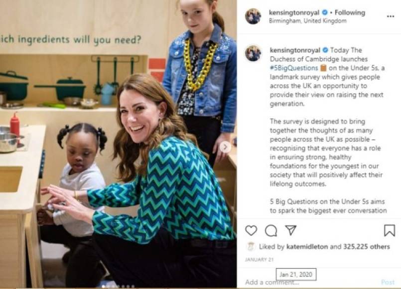 El mismo día del lanzamiento de la campaña 5 Big Questions, un proyecto muy importante sobre salud mental en los niños que fue lanzado por Kate en febrero, Meghan decidió publicar una antigua visita.