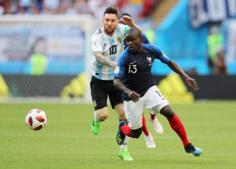 N'Golo Kanté fue elegido en el 11 idea del Mundial de Rusia 2018. El francés fue el único que pudo detener a Messi en la Copa del Mundo.