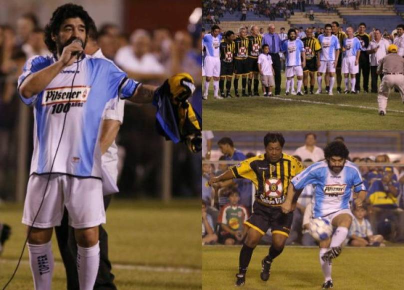 El mundo del fútbol está de luto de que este miércoles 25 de noviembre murió Diego Armando Maradona a los 60 años de edad. Hoy recordamos el día que el astro argentino visitó el territorio hondureño.