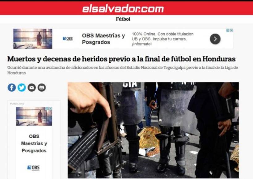Los medios en El Salvador.