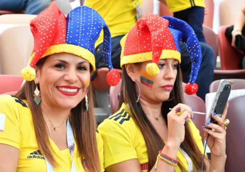 Colombianas presentes en el partido entre Rusia y Arabia Saudita / AFP