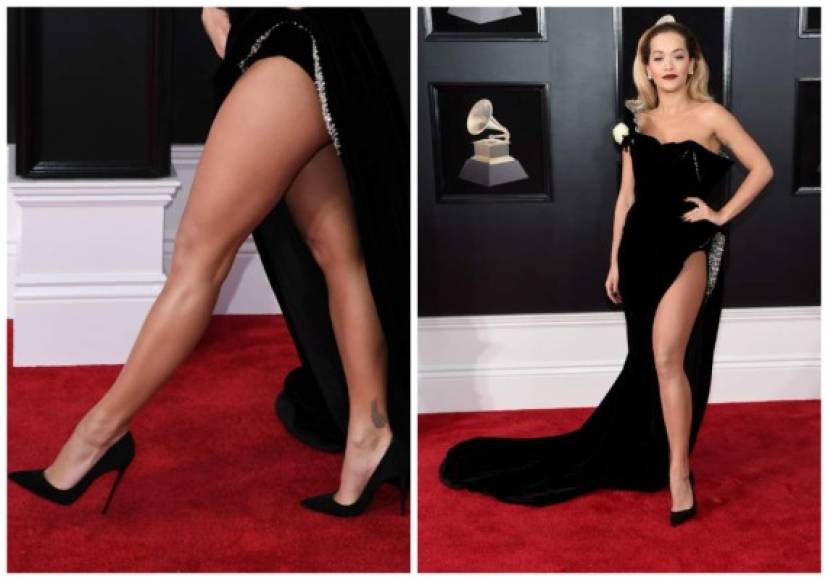 Rita Ora irradiaba glamour de estrella de cine con un vestido de Ralph & Russo que se ajustaba a su físico y lucía una llamativa abertura de pierna al estilo Angelina Jolie.<br/>