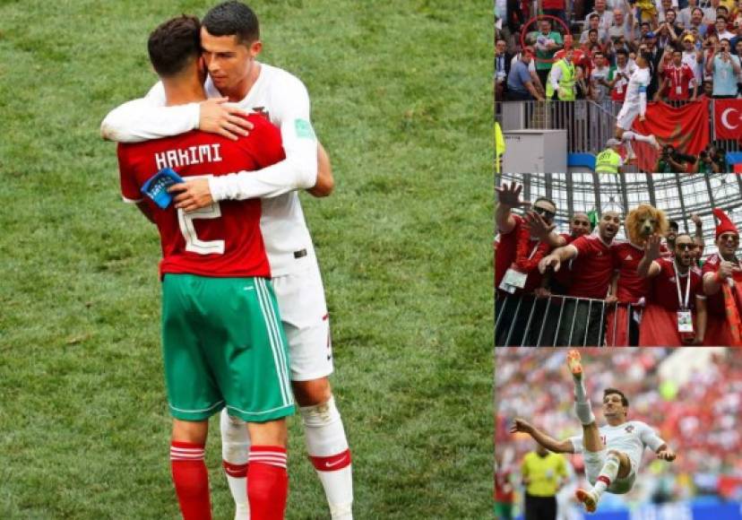 Cristiano Ronaldo acaparó las miradas en el juego entre Portugal y Marruecos.