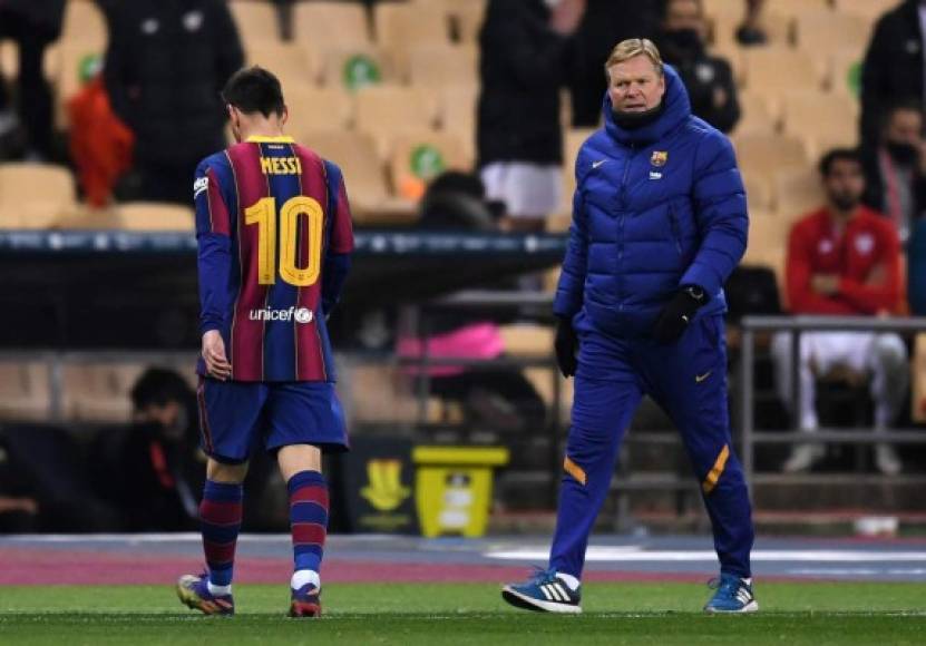 El Barça se quedó sin Supercopa de España, y sin Leo Messi. El argentino acabó expulsado en la final de la competición, a pocos segundos del final.