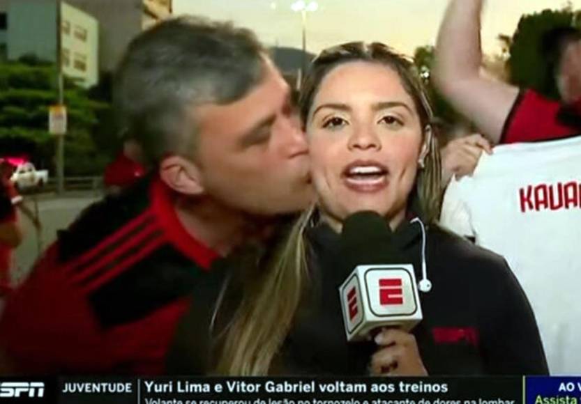 Isabelle Costa, colega de Jéssica Dias que trabaja en S1 LIVE, denunció que el acosador también tocó a la reportera además de darle el beso.