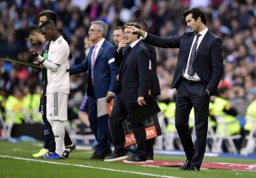 Santiago Solari apostó por Vinicius en el segundo tiempo y lo metió por Marco Asensio. Foto AFP