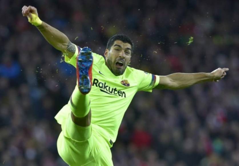 Luis Suárez: El uruguayo será uno de los delanteros del Barcelona frente al Lyon por la ida de octavos de la Champions League.