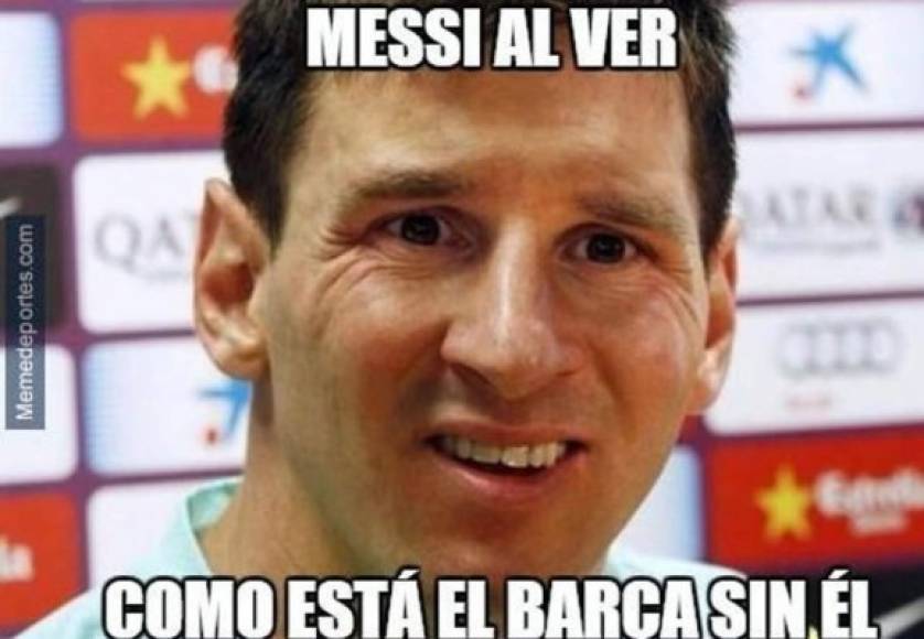 Messi ha sido uno de los protagonistas principales de los memes debido a su ausencia en el Barcelona por lesión.