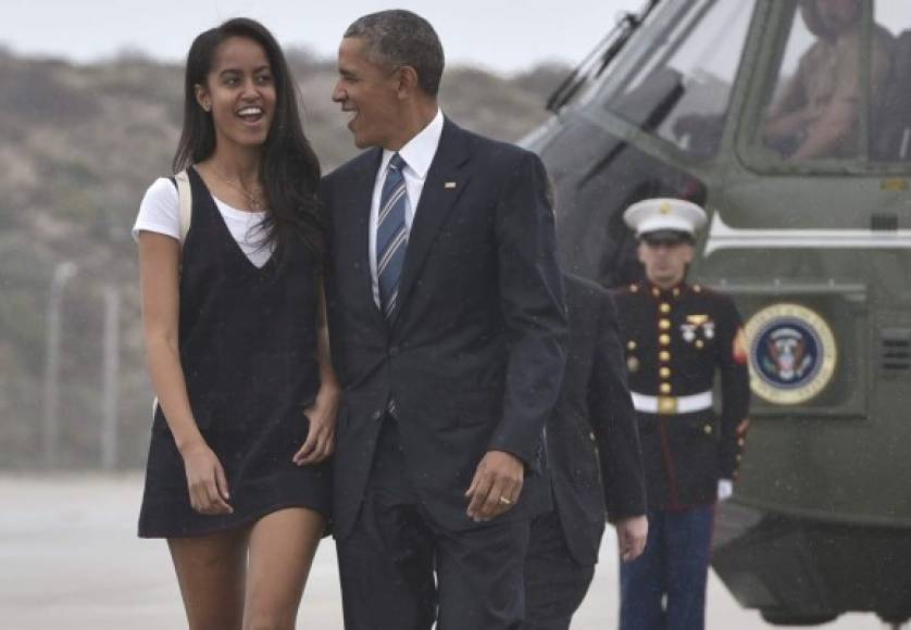 El presidente Obama junto a su hija mayor, Malia.
