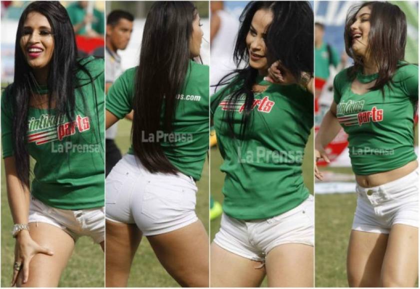 Ellas son las hermosas chicas que llegaron a Puerto Cortés y deslumbraron con su belleza en el juego entre Platense y Marathón, estas muñecas decidieron bailar por unos minutos y deleitaron a los aficionados.