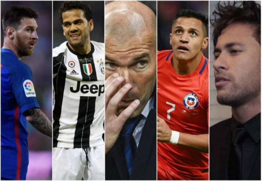 No te pierdas los fichajes y rumores de las últimas horas a nivel mundial. Hoy Messi, Dani Alves, Zidane, Alexis Sánchez y Neymar son noticias.