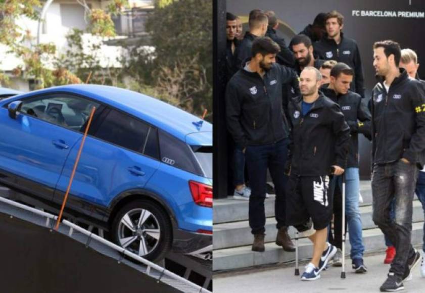 Los jugadores del Barcelona han tenido la oportunidad de probar en primicia el nuevo Audi Q2 , la marca les terminó obsequiando un coche a cada uno.