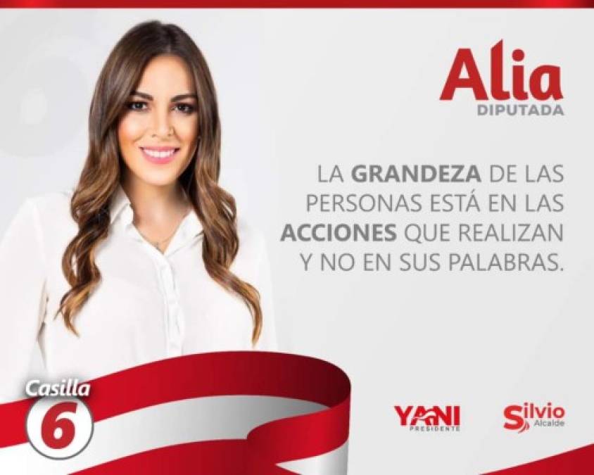 Alia Kafati es uno de los rostros más destacados de la planilla de precandidatos al Congreso de Honduras en la corriente 'Yanista'.