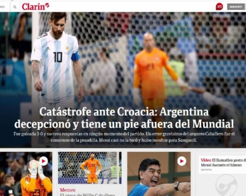 "Clarín de Argentina."