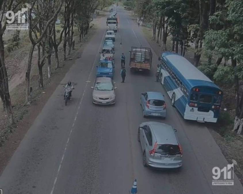 Las carreteras hondureñas presentan tránsito medio-alto. Foto cortesía: Sistema de emergencias 911