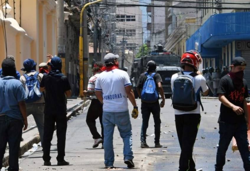 Las manifestaciones del Día de los Trabajadores se llevaron a cabo en varias ciudades de Honduras. AFP