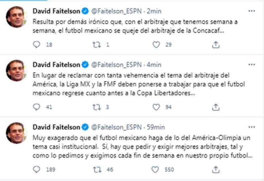 David Faitelson siguió criticando y esta vez fue el turno del arbitraje.