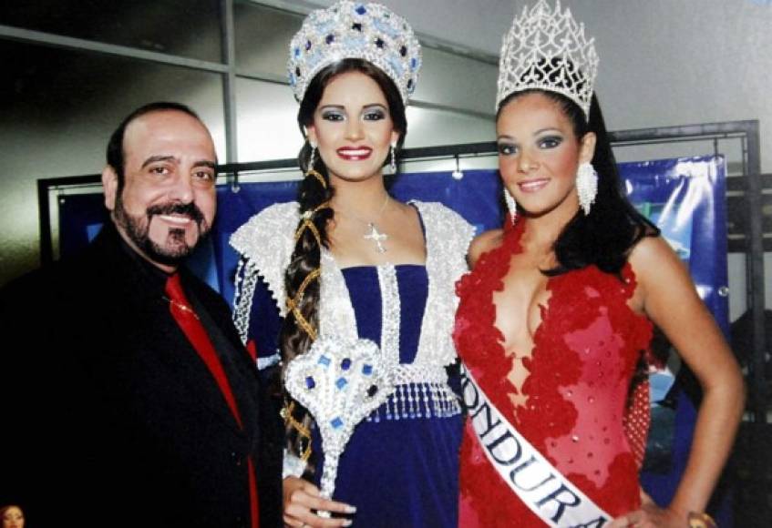 Nathalia Casco representado a Honduras junto al diseñador Eduardo Zablah.