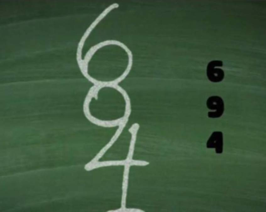 6,9,4.: Si lo primero que viste fueron estos números, tu nivel de listeza y concentración es bueno.