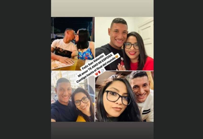 Bryan Acosta, mediocampista hondureño del FC Dallas, dedicó unas bonitas palabras para su esposa Mavis Hernández.