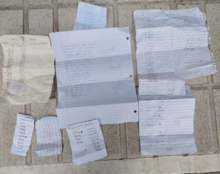 Agentes de la Fuerza Nacional Anti Maras y Pandillas encontraron también las listas de víctimas a quienes extorsionaban.