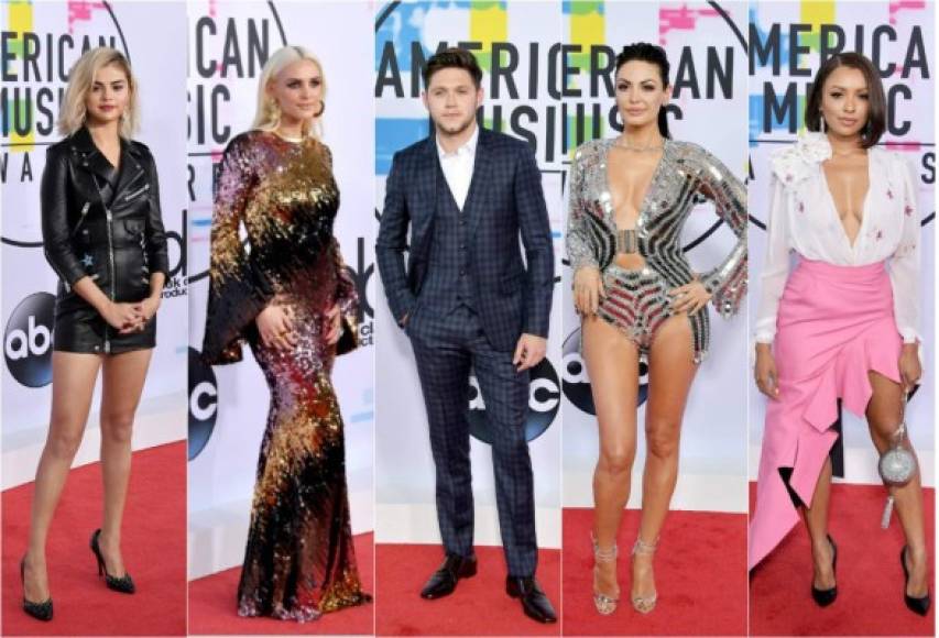 Estrellas de fama internacional como Selena Gómez, Niall Horan y Ashlee Simpson se apoderaron de la alfombra roja de los American Music Awards (AMAs 2017) paraasistir a la llamativa ceremonia de premios.<br/><br/>Todos están luciendo sus mejores atuendos, y en el caso de las mujeres hay muchas que irradian sensualidad y elegancia.